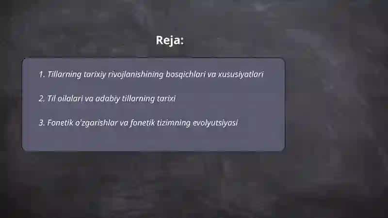 Tillar Tarixi va Shevasi 2