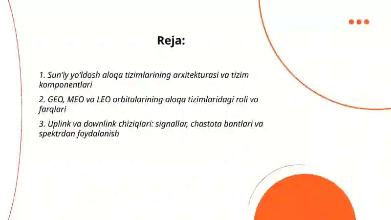 Sun'iy yo'ldosh aloqa tizimlari 2