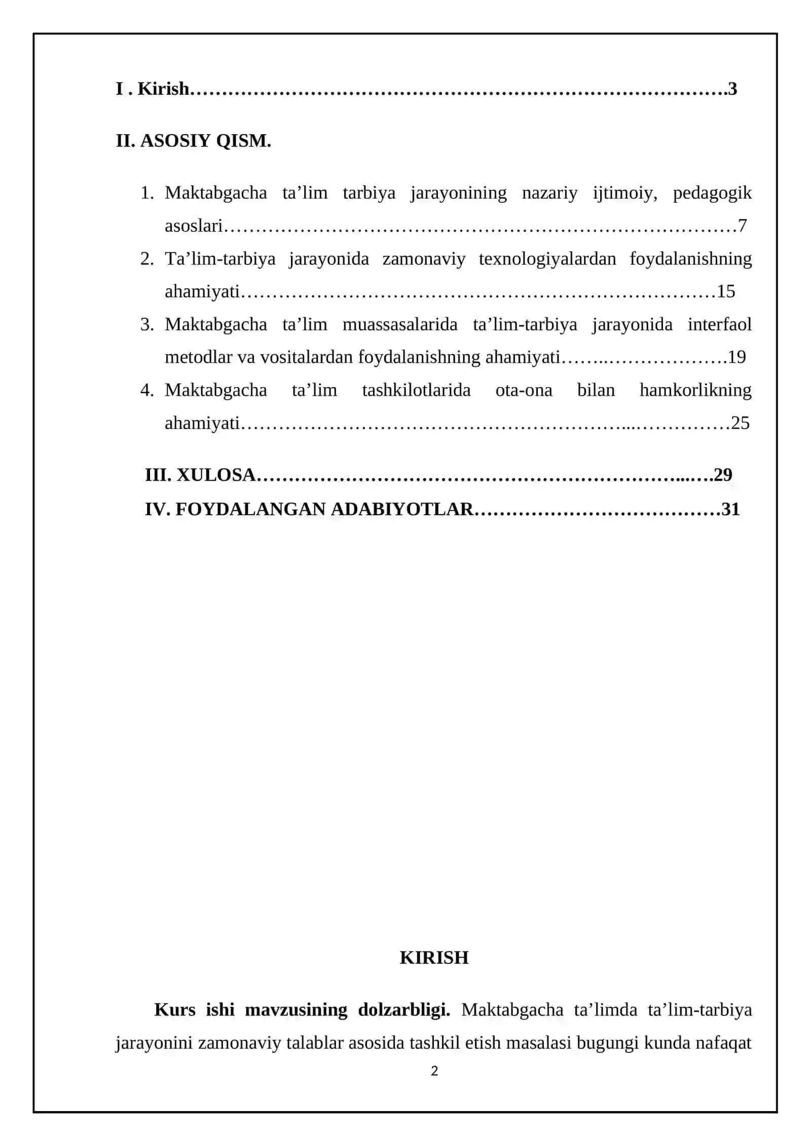 Maktabgacha ta’limda ta’lim-tarbiya jarayonini tashkil etishning zamonaviy talablari 2
