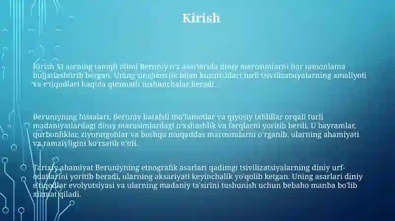 Beruniy Asarlarida Diniy Marosimlarning Yoritilishi 2
