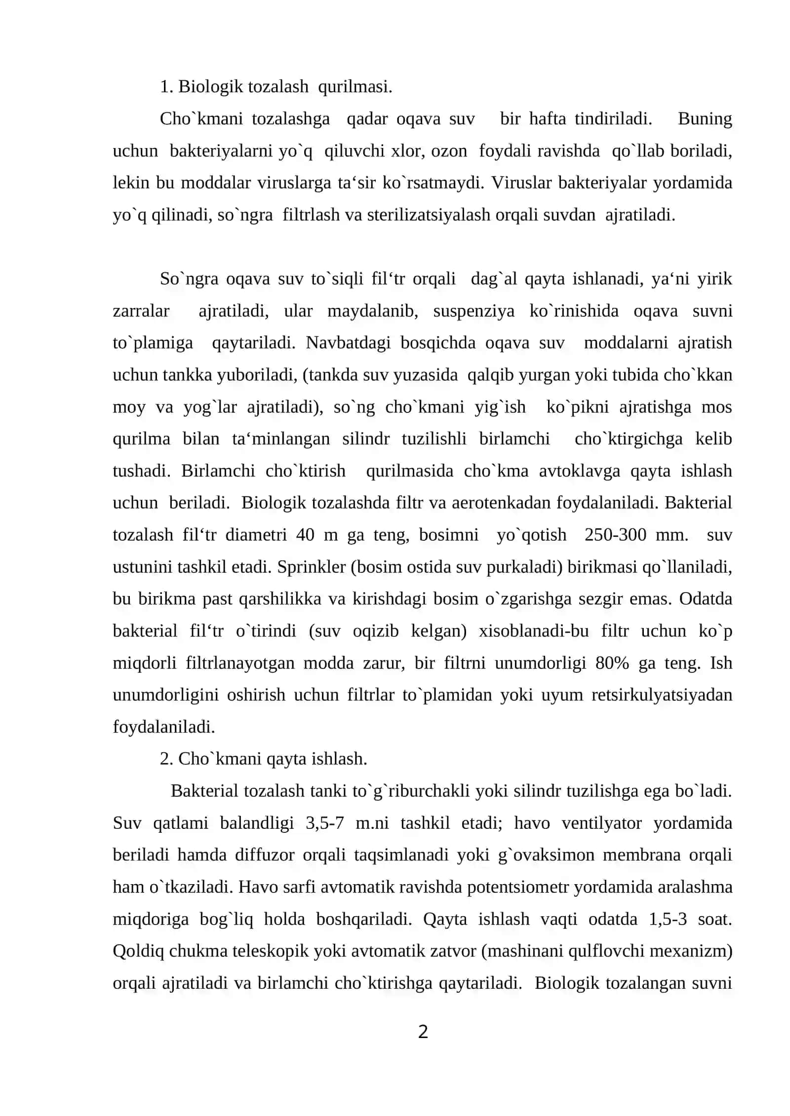 Biologik tozalash qurilmasi 2