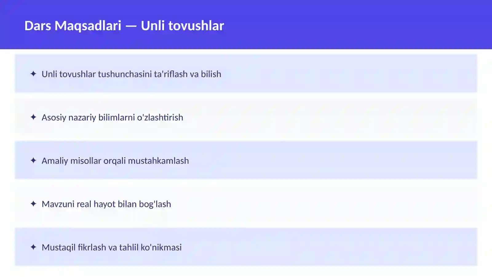 Fonetika asoslari dars ishlanma 2