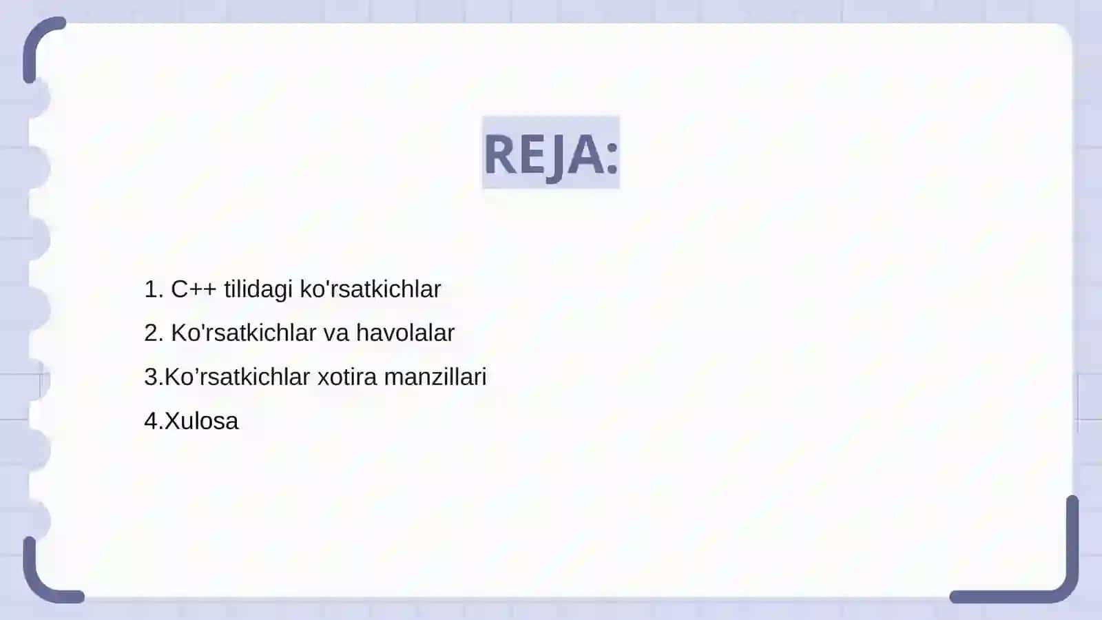 C++ tilida ko‘rsatkichlar va murojaatlar 2