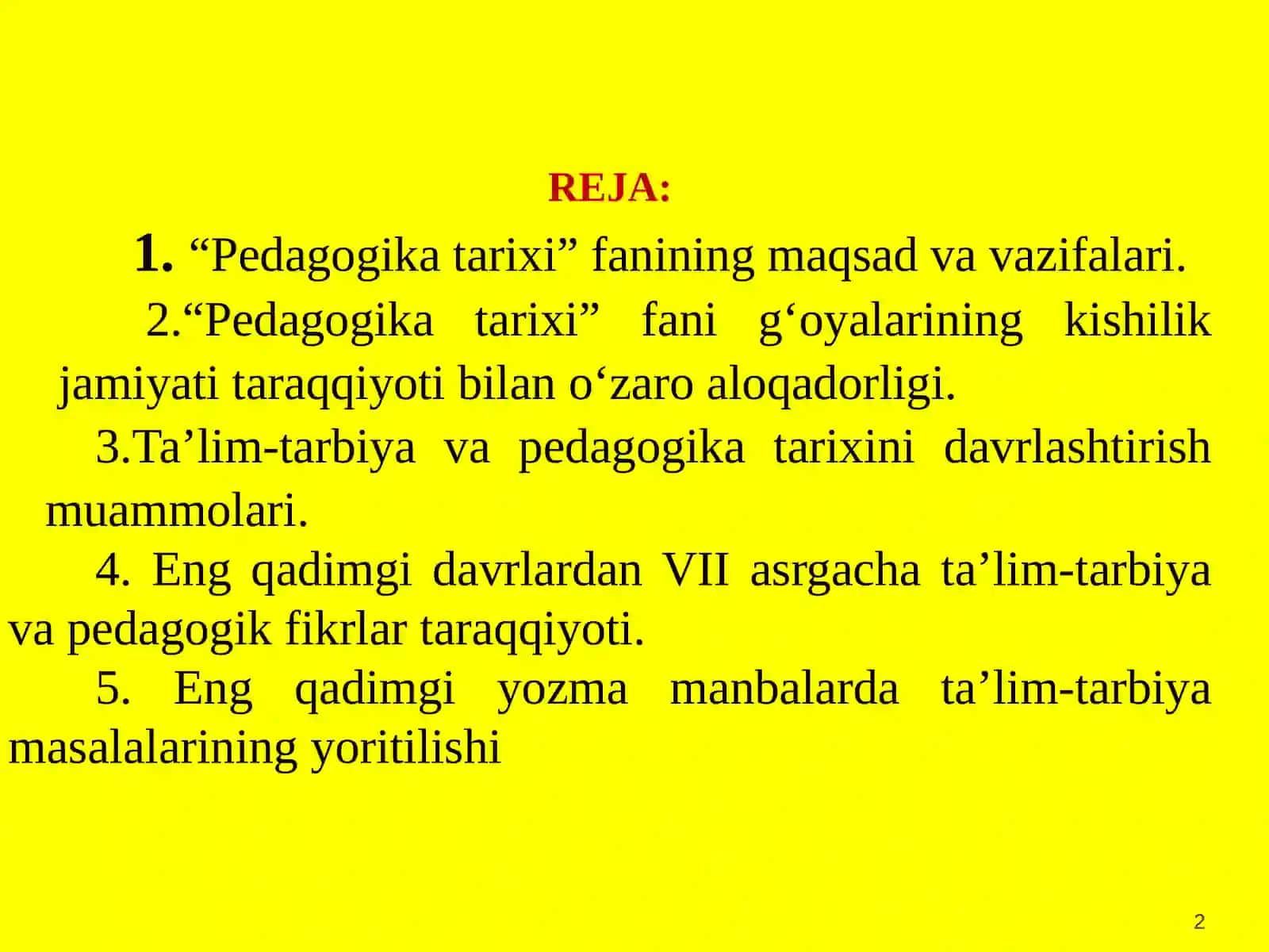 Pedagogika tarixi fan sifatida.  Ibtidoiy jamoada tarbiya 2