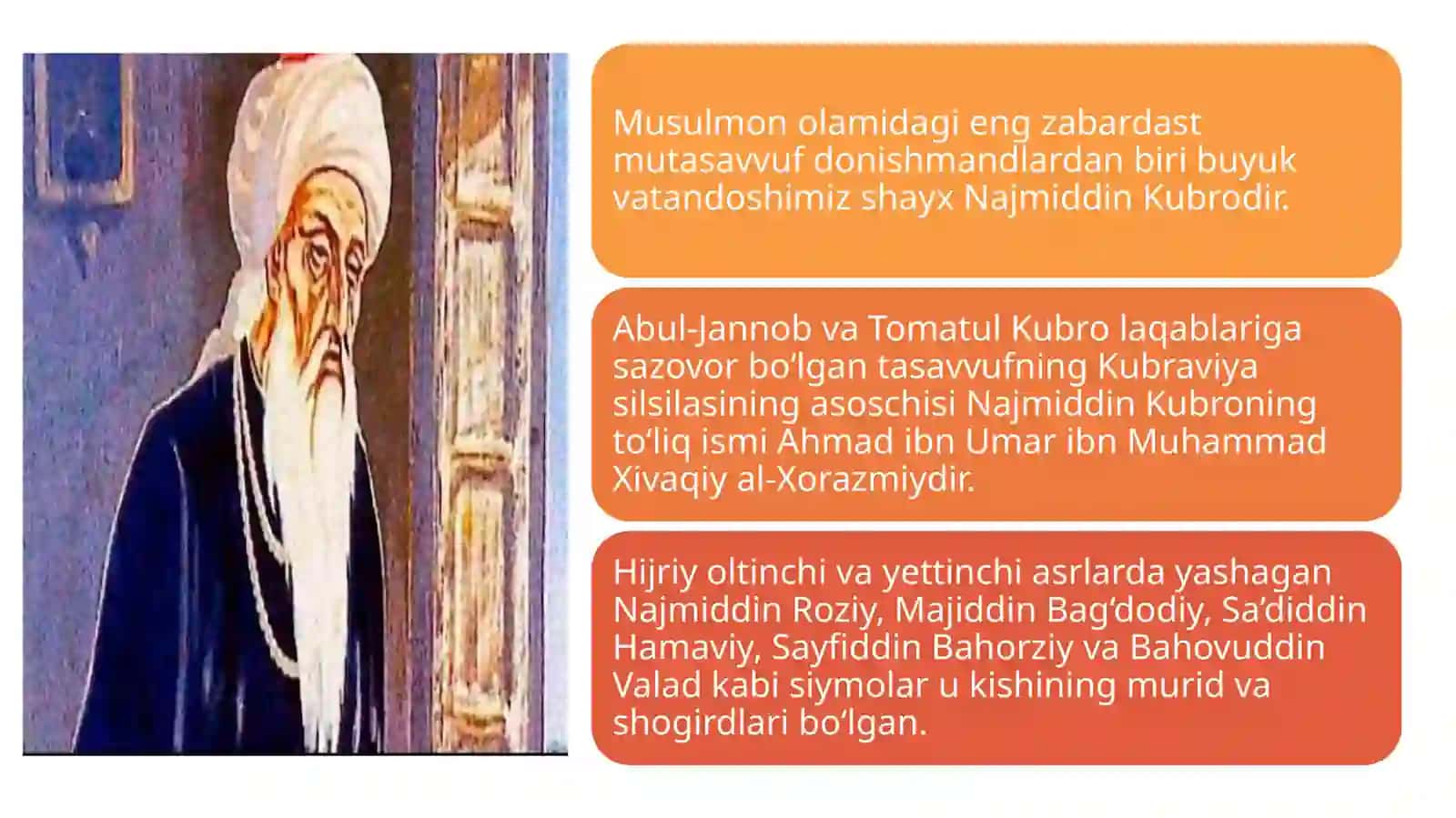 Najmiddin Kubroning vatani uchun qilgan hizmatlari 2