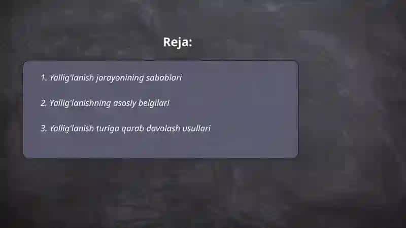 Yallig'lanish jarayoni 2