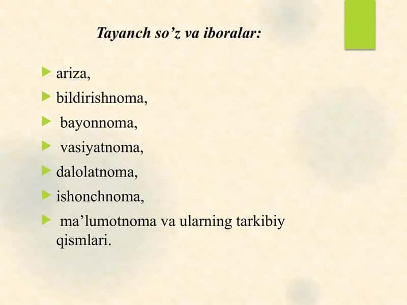 Ish qog'ozlarining asosiy turlari 2