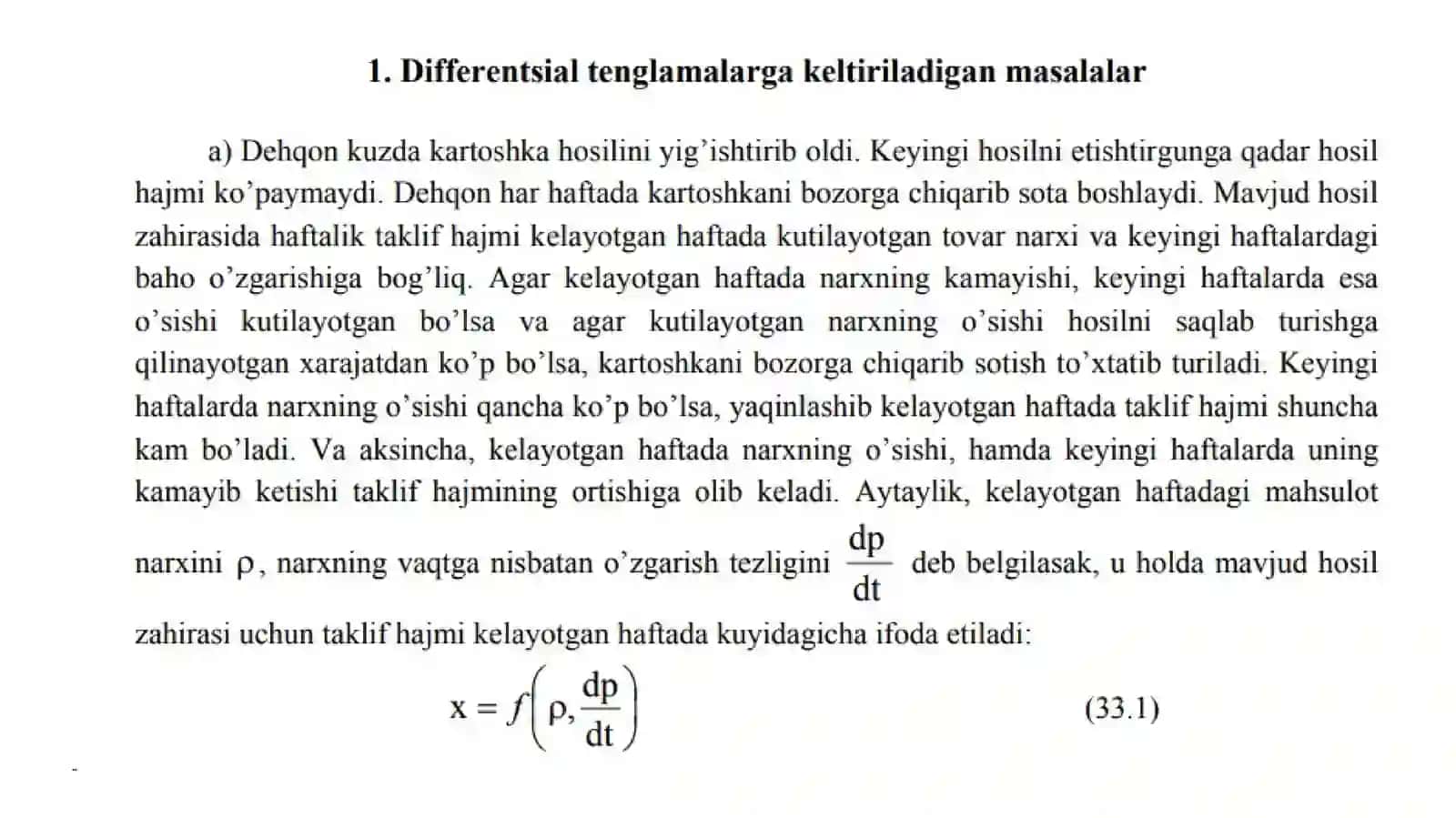 Oddiy differensial tenglamalar 2