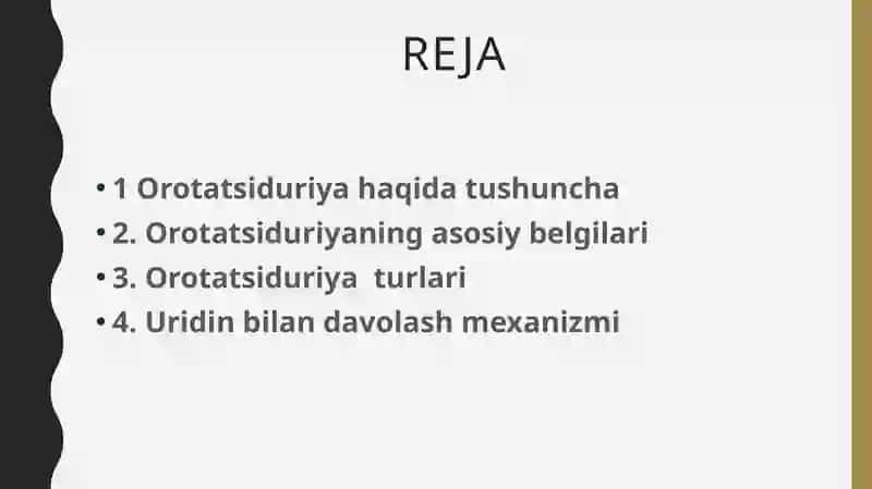 Orotasiduriya, uning sabablari va uridin bilan davolash mexanizmi. 2