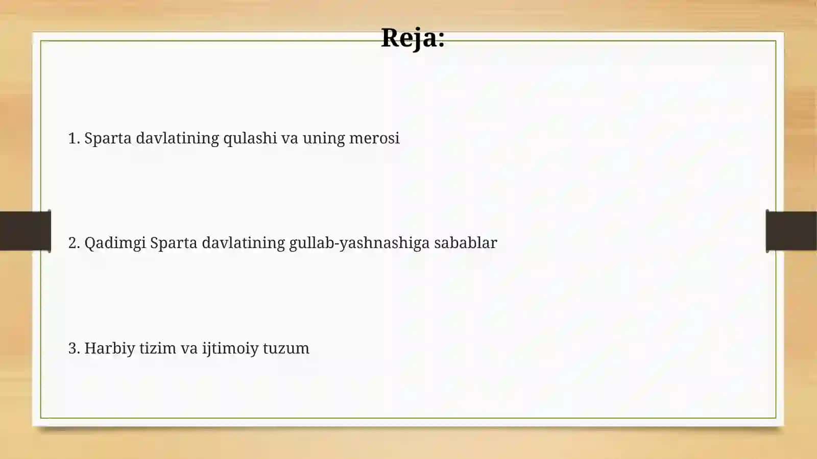 Qadimgi Sparta davlati ravnaqini o'rganish 2