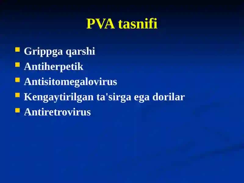 Antiviral preparatlarning klinik farmakologiyasi 2