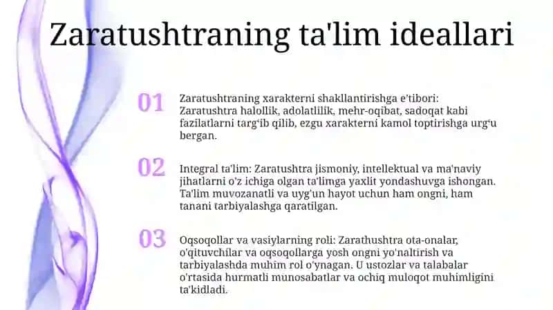 Avestoda Talim Tarbiyaga Oid Fikirlar 2