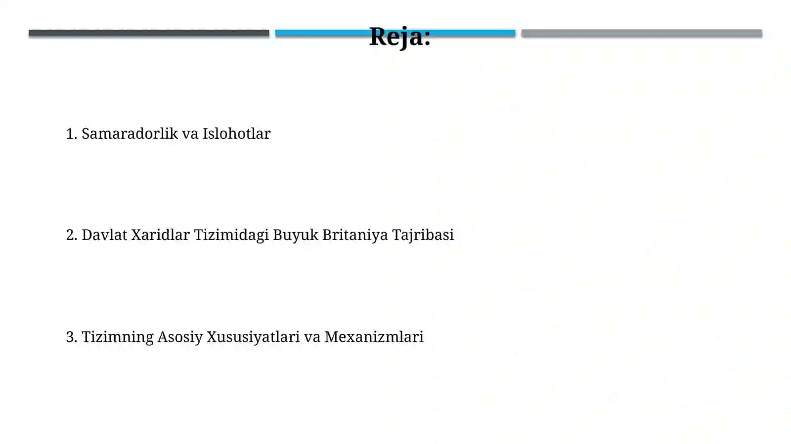 Davlat xaridlari tizimida BuyukBritaniyatajribasi 2