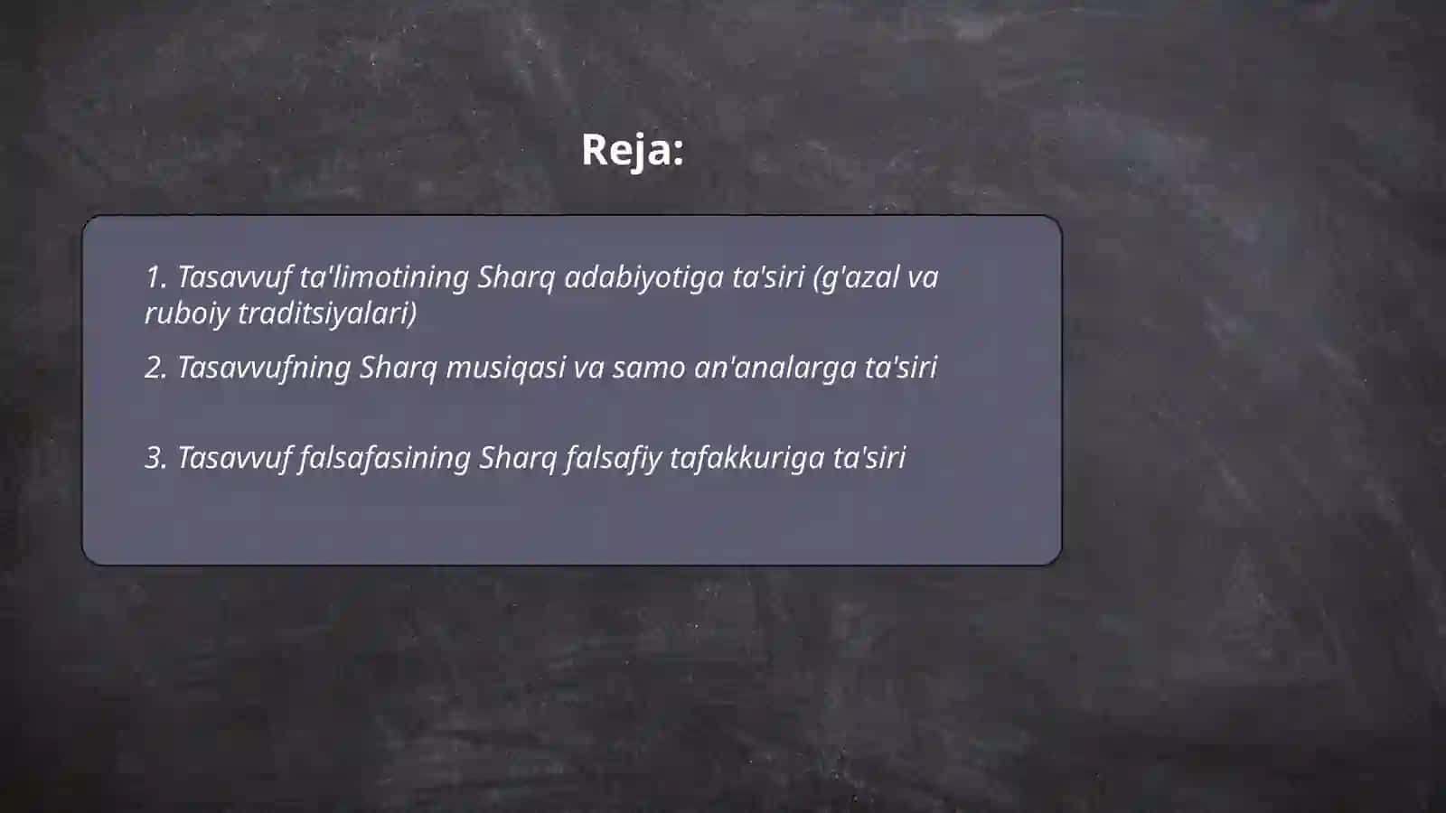 Tasavvuf ta‘limotining Sharq madaniyatiga ta‘siri 2