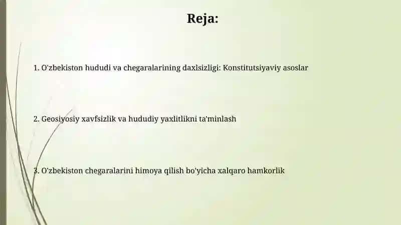 Oʻzbekiston hududi va chagarasining daxlsizligi 2