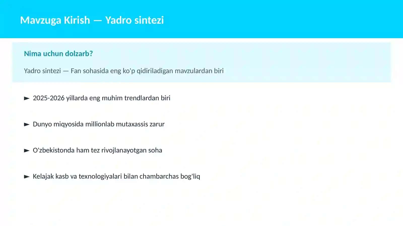 Yadro sintezi 2
