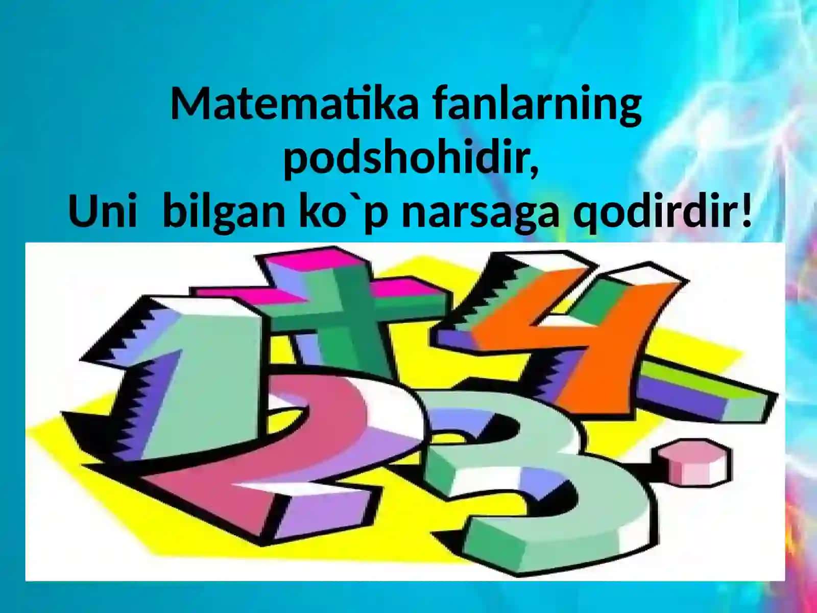 2-sinf matematika fanidan,,Avval matematika..”nomli to`garak uchun taqdimoti 2