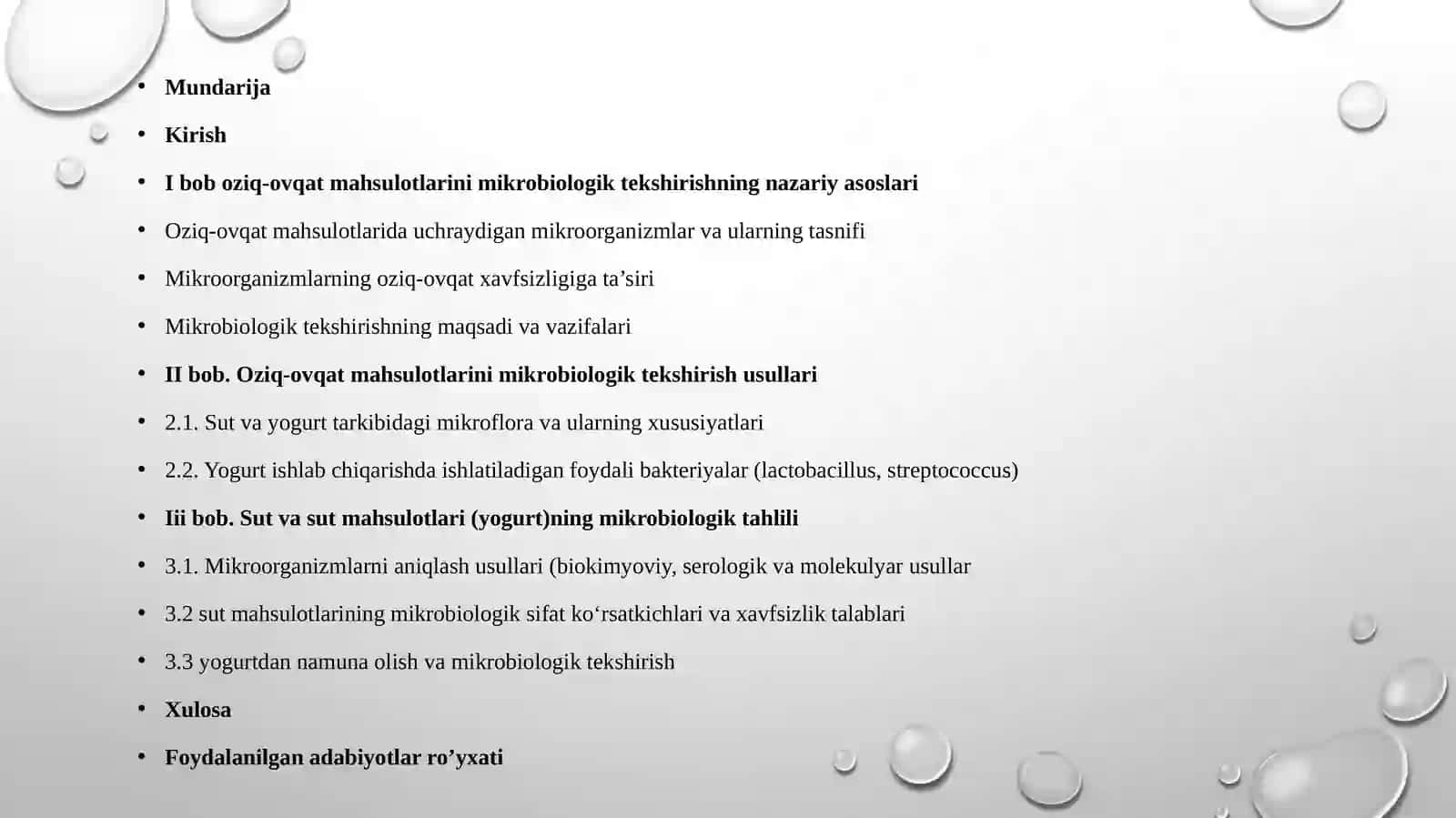 Oziq ovqat mahsulotlaridan yogurtni mikrobiologik tekshirish usullari 2