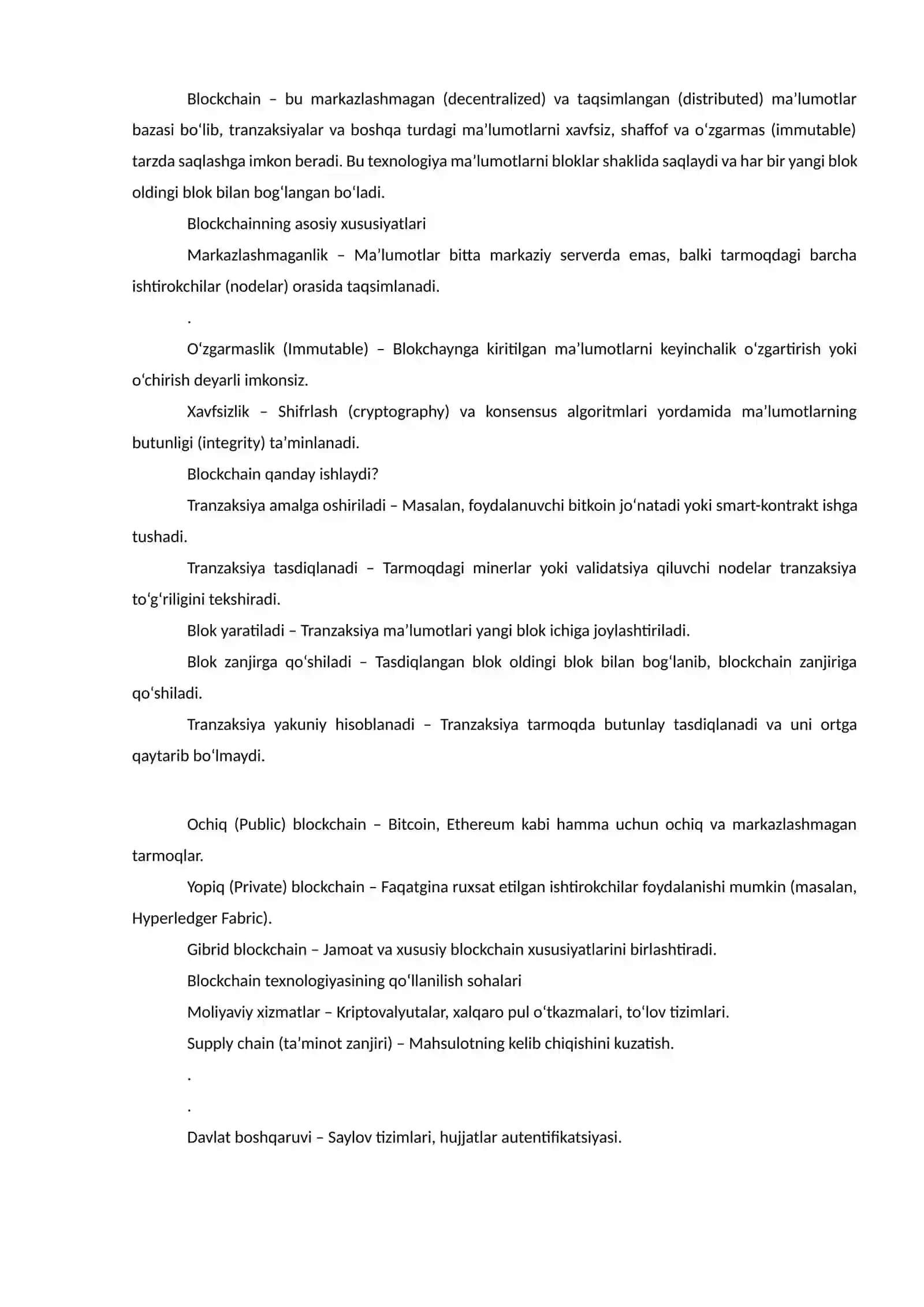 Xizmatlar marketingida blockchain texnologiyalarining roli 2