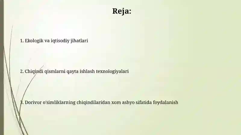 O'simlik chiqindilaridan olingan efir moylari 2