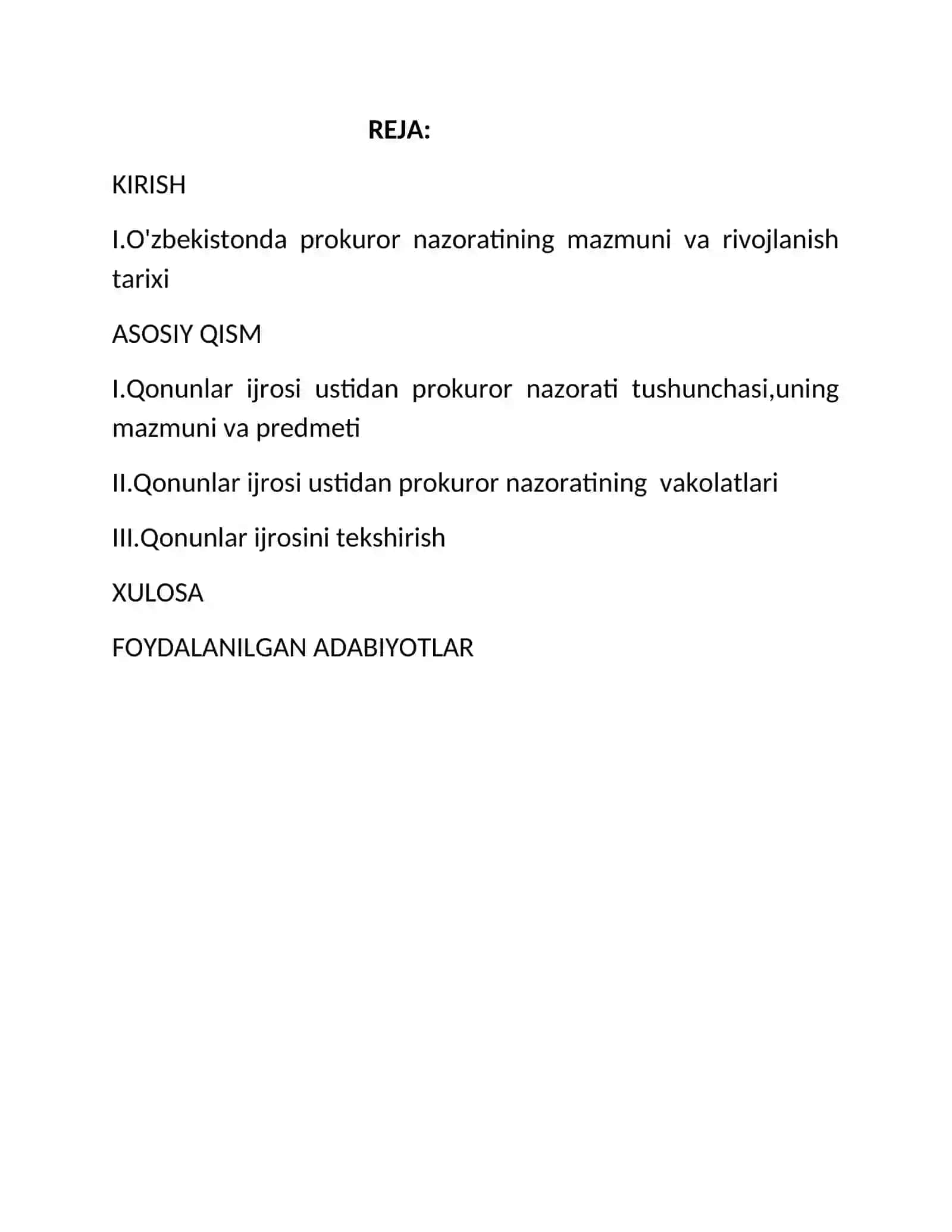 Qonunlar ijrosi ustidan prokuror nazorati 2