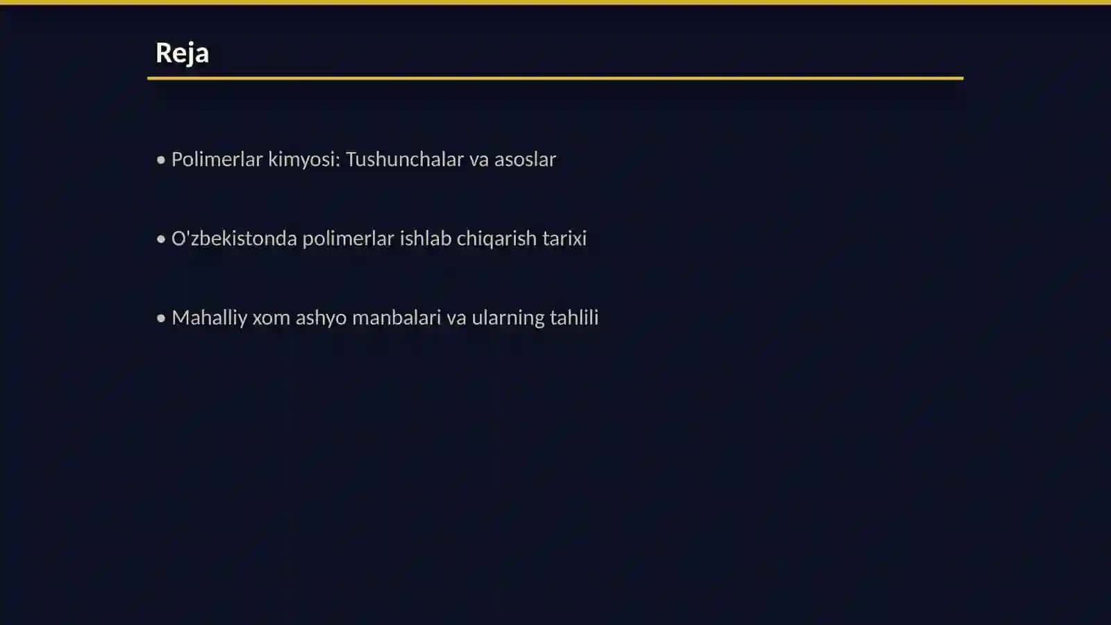Polimerlar kimyosi fani va uning istiqbollari 2