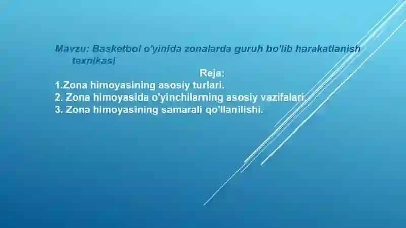 Basketbol o'yinida zonalarda guruh bo'lib harakatlanish texnikasi 2