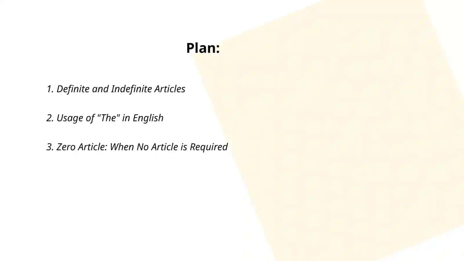 Articles and Determiners 2