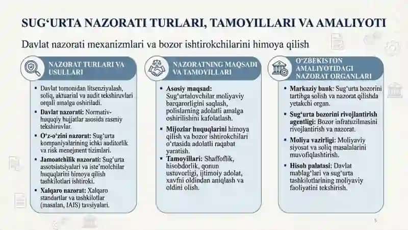 Sugʻurta tashkilotlarida nazorat ishlarini tashkil etish 2