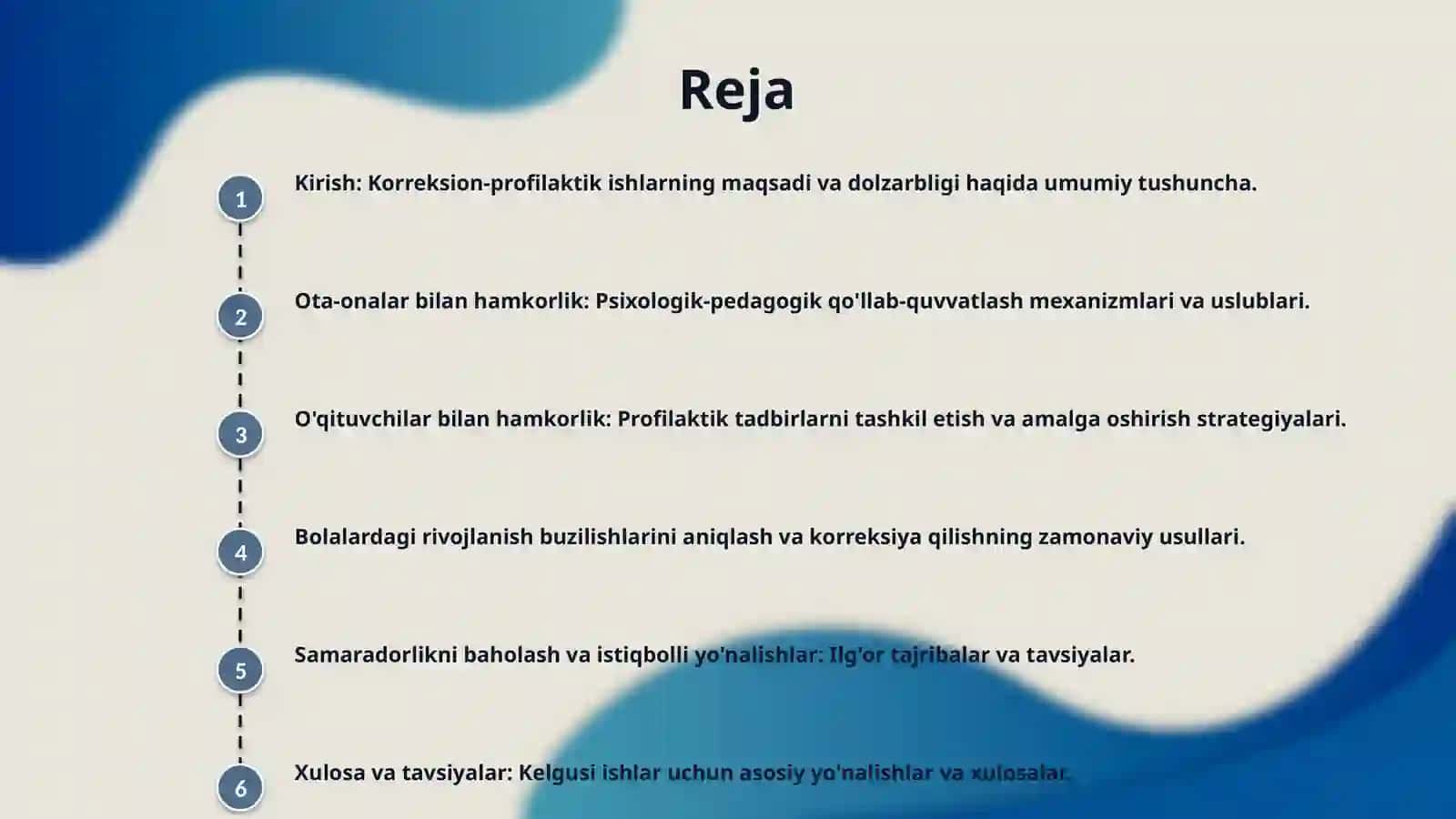 Ota ona va o'qituvchilar bilan olib boriladigan korreksion profilaktik ishlar 2