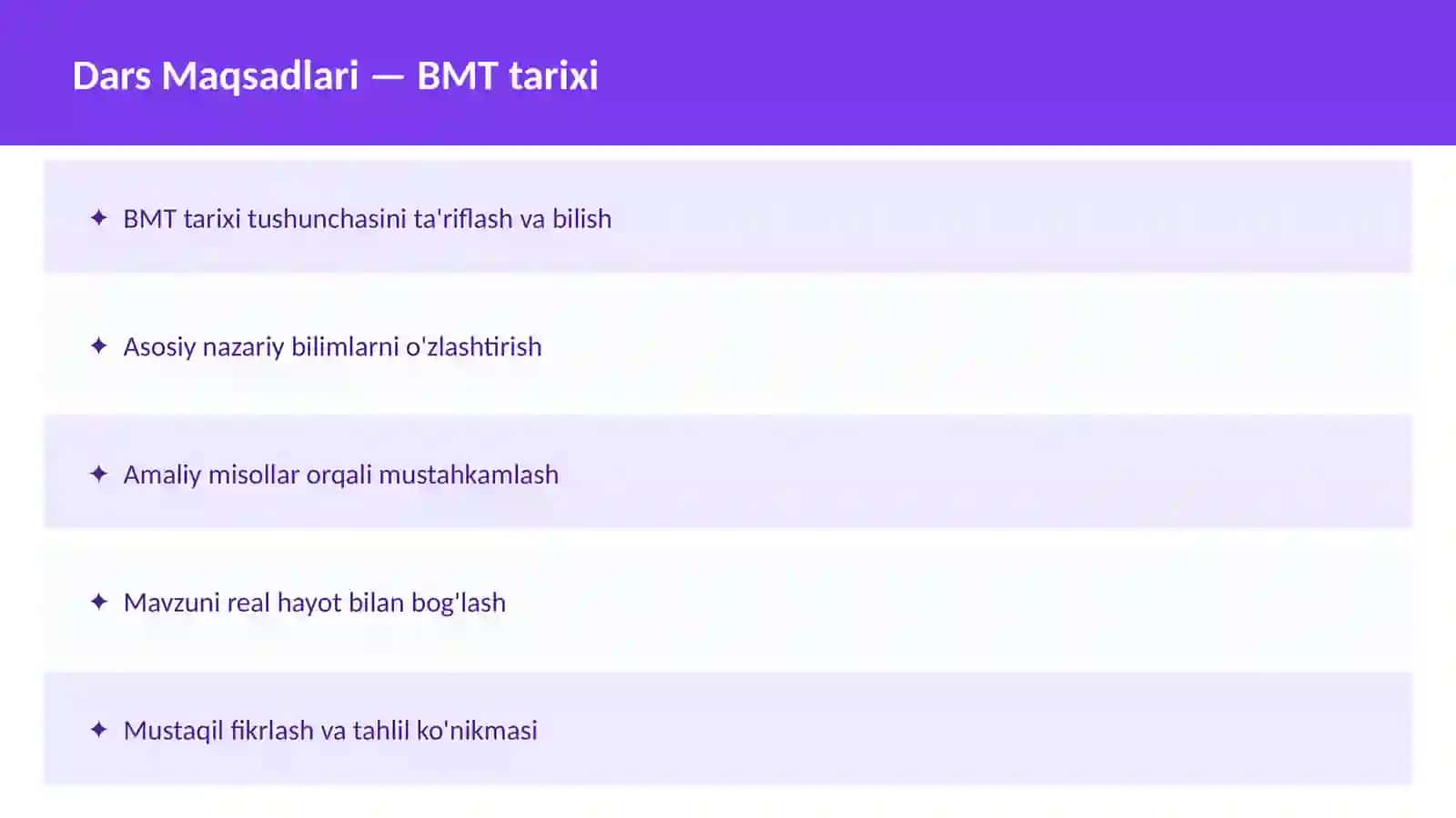 Dekolonizatsiya O'qituvchilar va talabalar uchun dars ishlanma 2