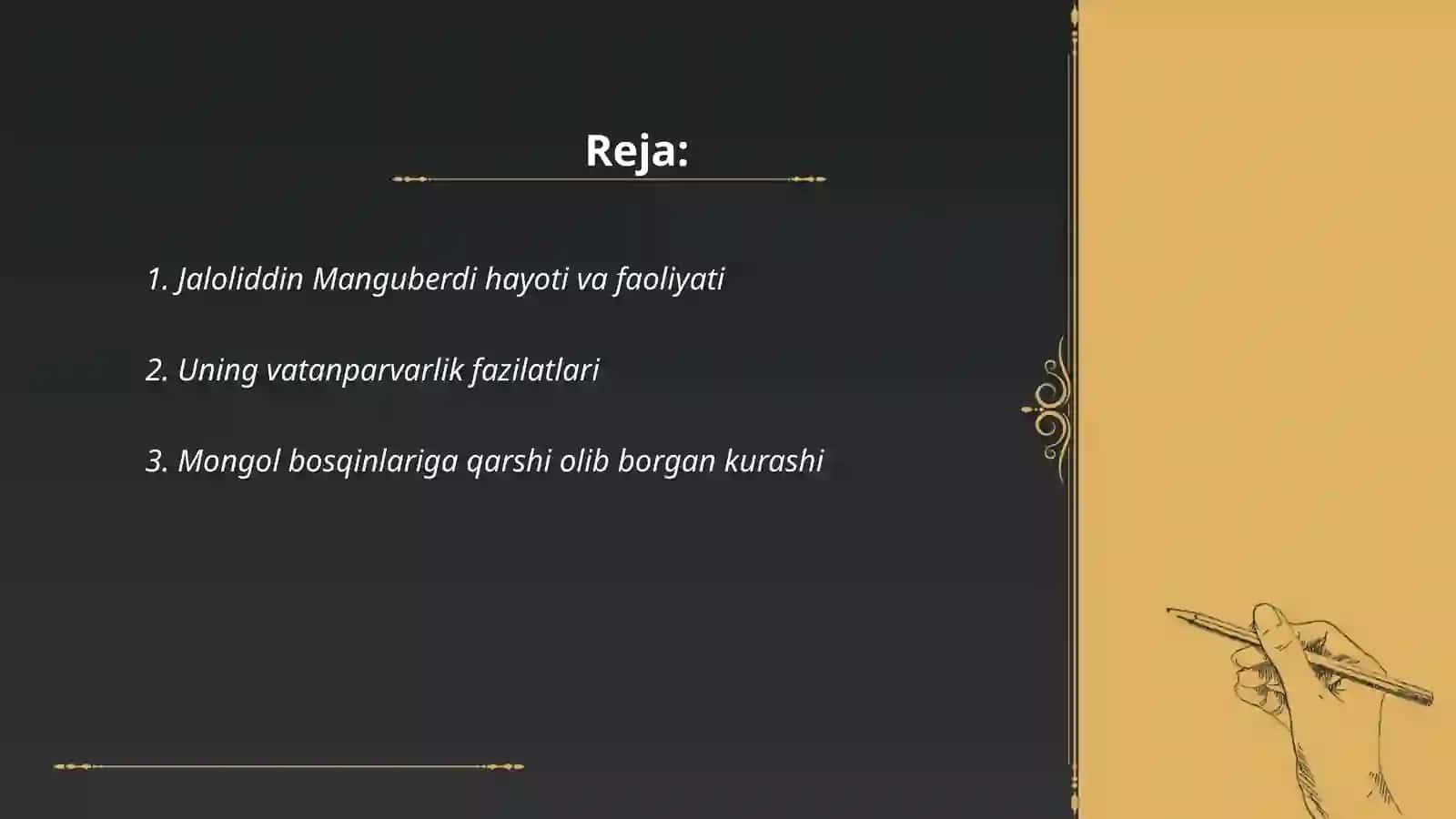 Jaloliddin Manguberdi vatan himoyachisi 2