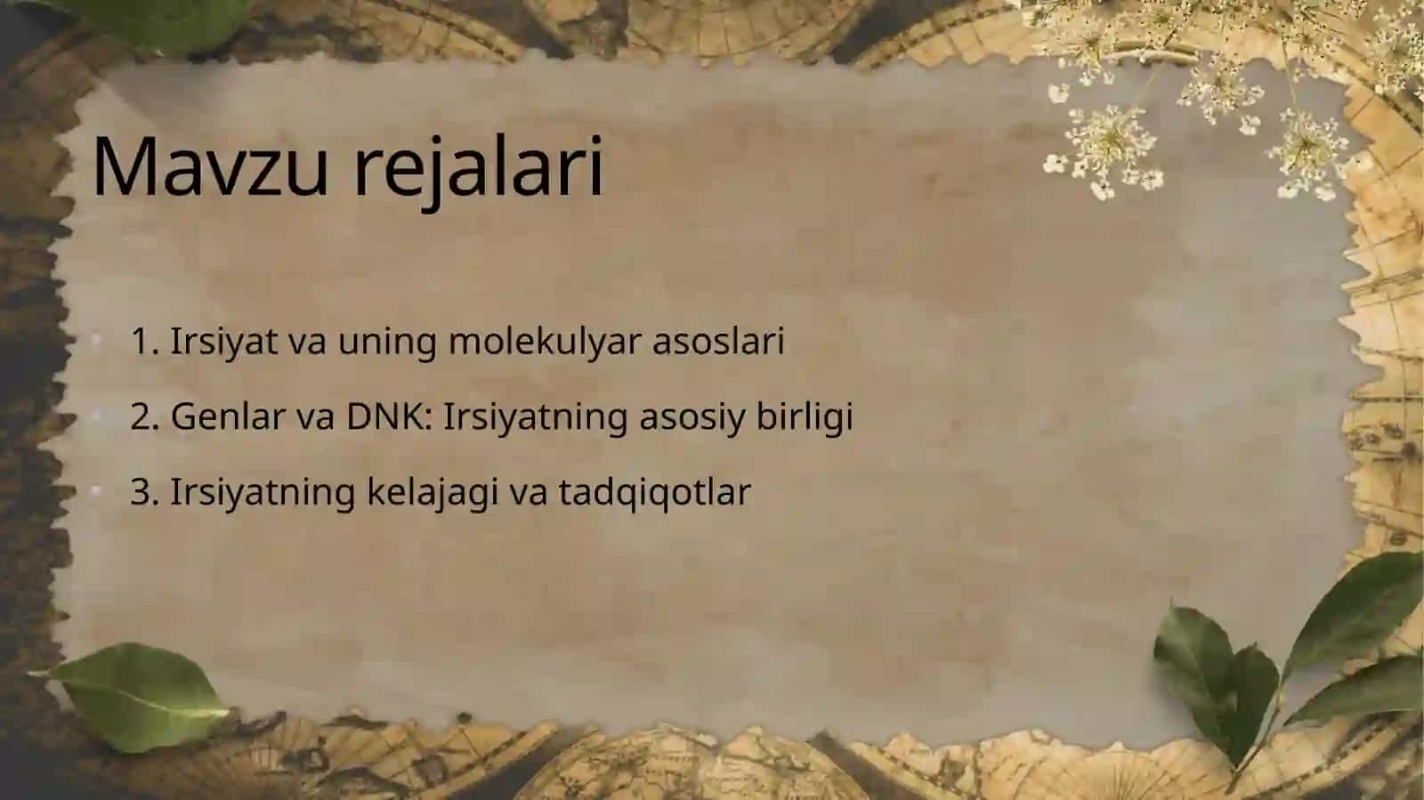 Irsiyatning molekulyar asoslari 2