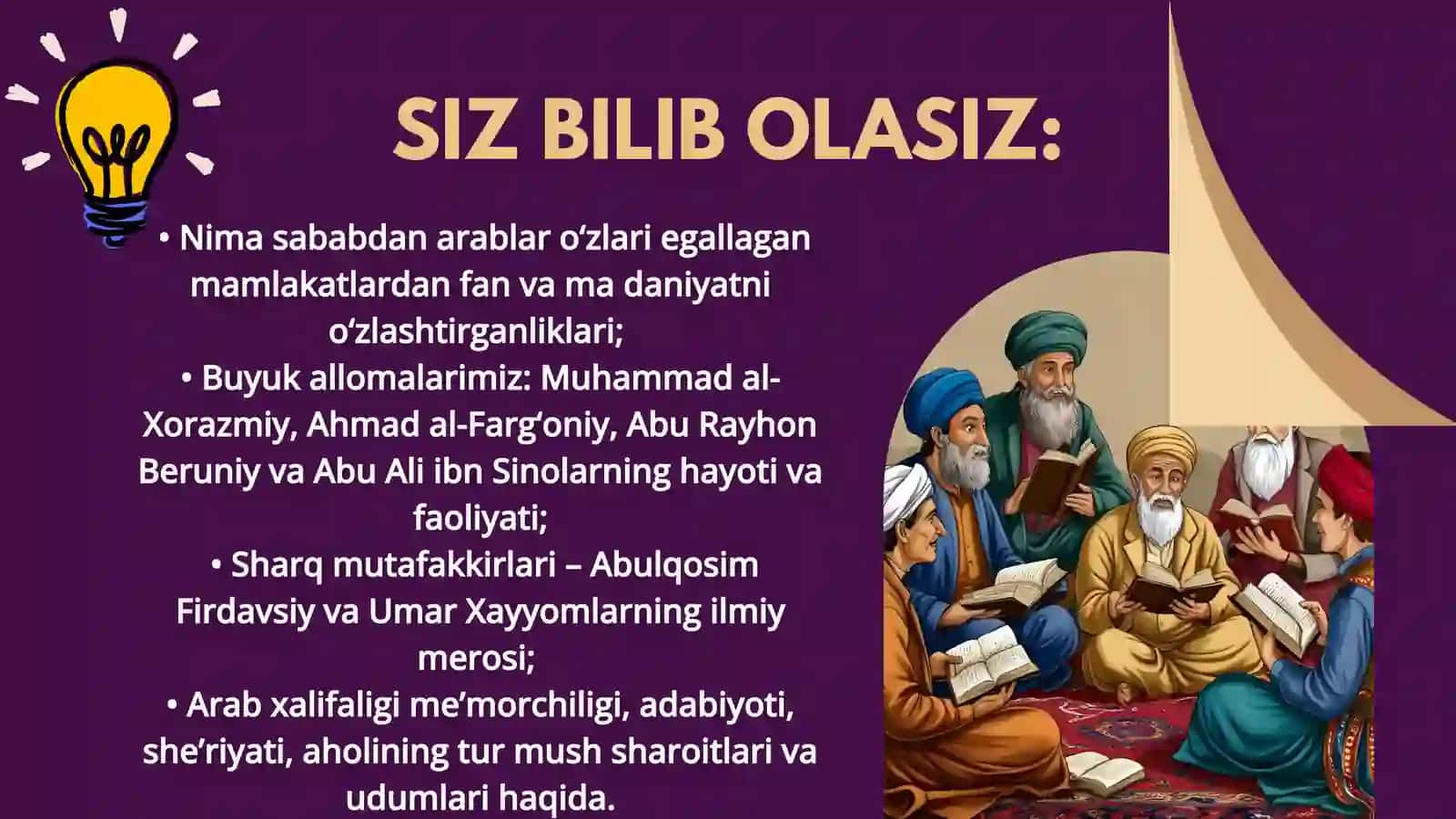 ARAB XALIFALIGI MAMLAKATLARI MADANIYATI 2