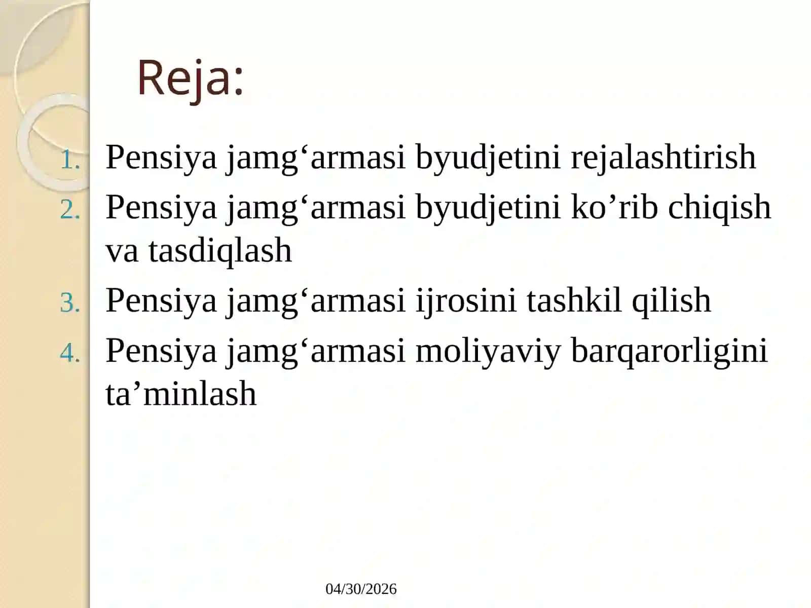 PENSIYA JAMG’ARMASI MOLIYAVIY RESURSLARINI BOSHQARISH VA MOLIYAVIY BARQARORLIGINI TA’MINLASH 2