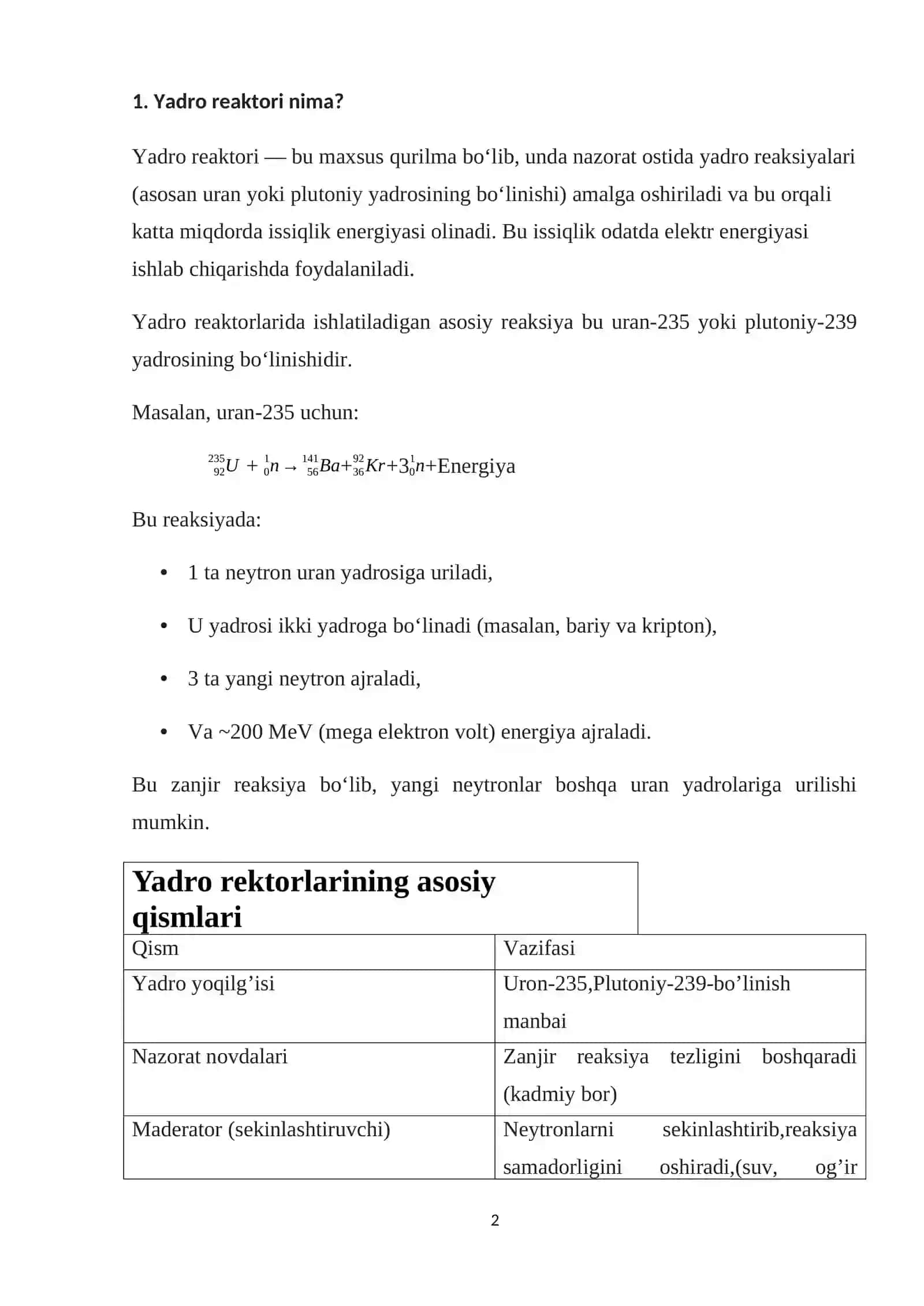 Yadro rektorlari,ularning turlari,tuzilishi va ishlashi 2