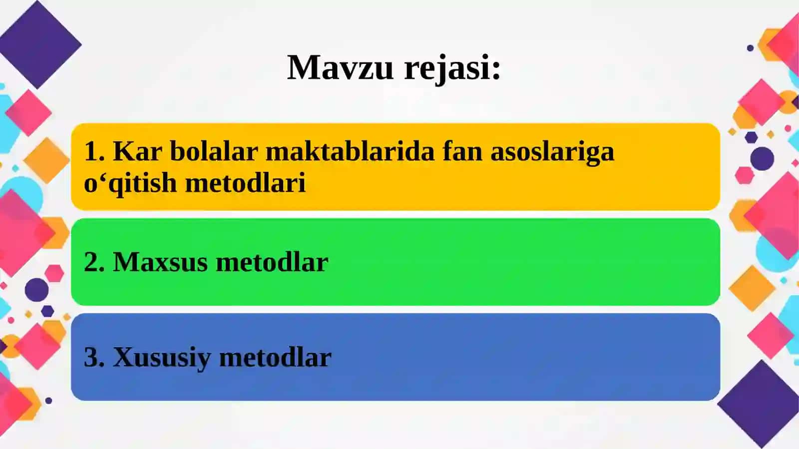 Kar bolalar maktabida o‘qitish metodlari 2