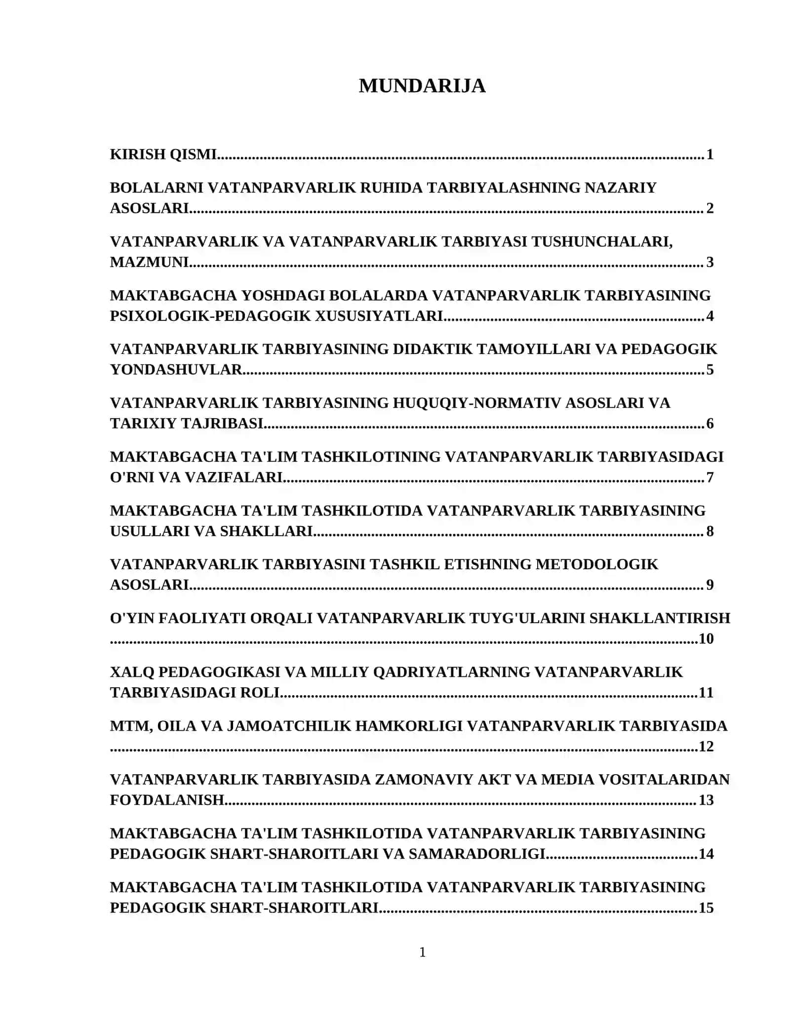 Bolalarni vatanparvarlik ruhida tarbiyalashda Maktabgacha talim tashkilotining o‘rni 2