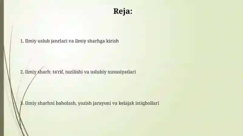 Ilmiy uslub janrlari 2