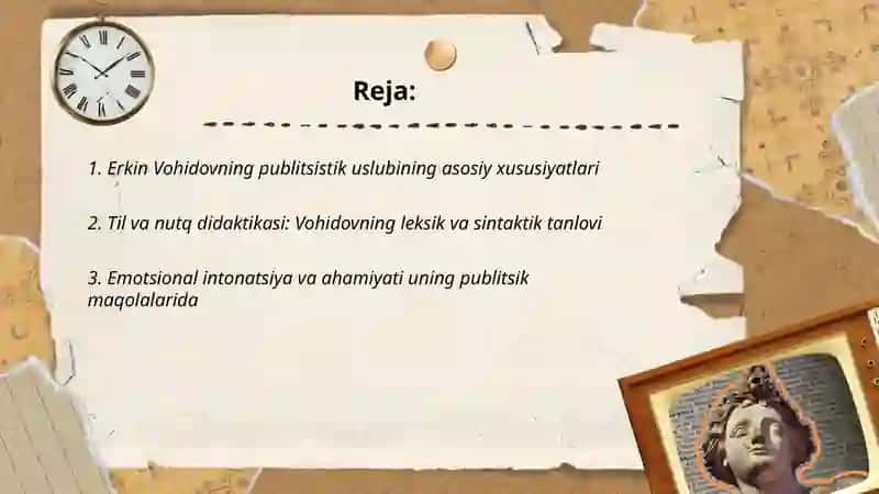 Erkin Vohidovning publitsistik mahorati 2