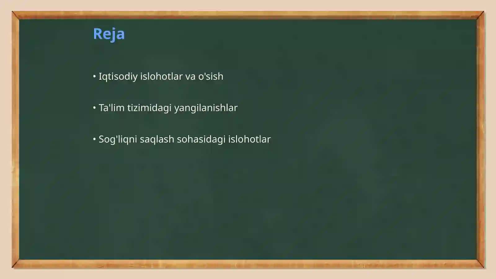 Yangi O'zbekistonda Shavkat Mirziyoyevningning amalga oshirgan islohotlari 2