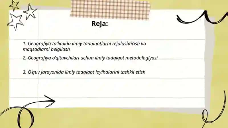 Geografiya ta'limida ilmiy tatqiqotlarini tashkil etish 2