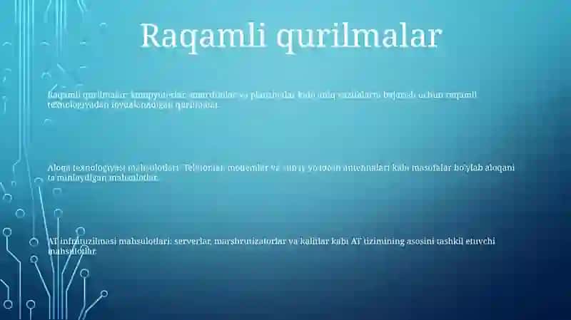 Axborot Kommunikatsiya Texnologiyalari Mahsulotlari 2