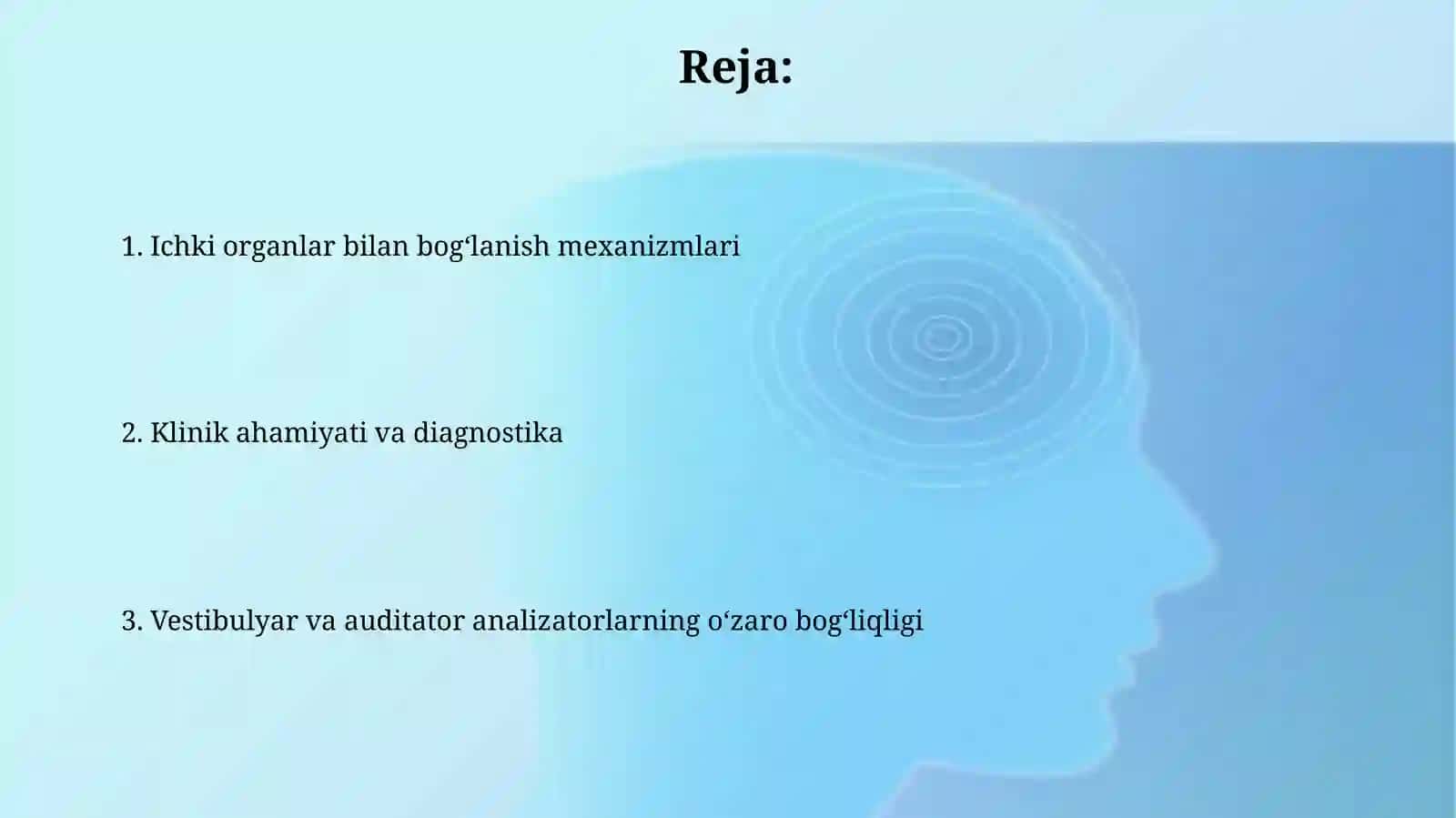 Vestibulyar va auditator analizatorlarning oʻzaro bogʻliqligi 2