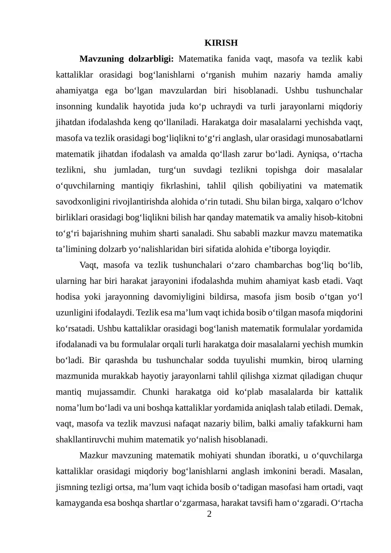 Vaqt, Masofa, Tezlik 2