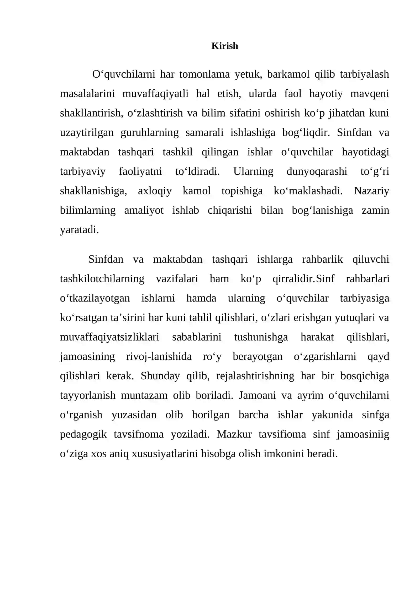 Darsni rejalashtirish va o'qituvchining unga tayyorgarligi 2