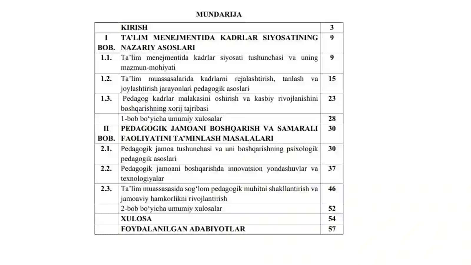 TA'LIM MENEJMENTIDA KADRLAR SIYOSATI VA PEDAGOGIK JAMOANI BOSHQARISH 2
