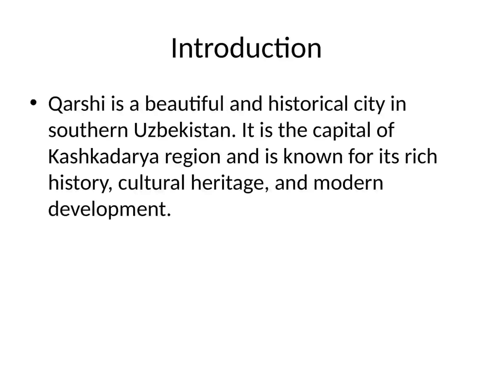 My Hometown: Qarshi 2