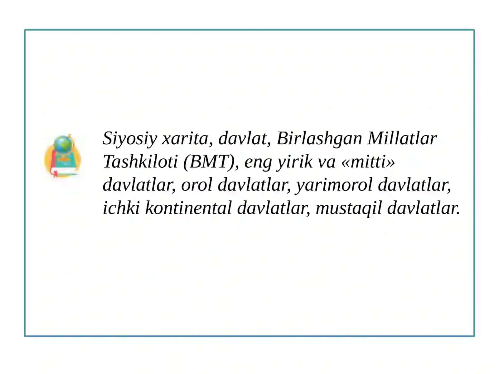 Jahonningsiyosiy xaritasi 2
