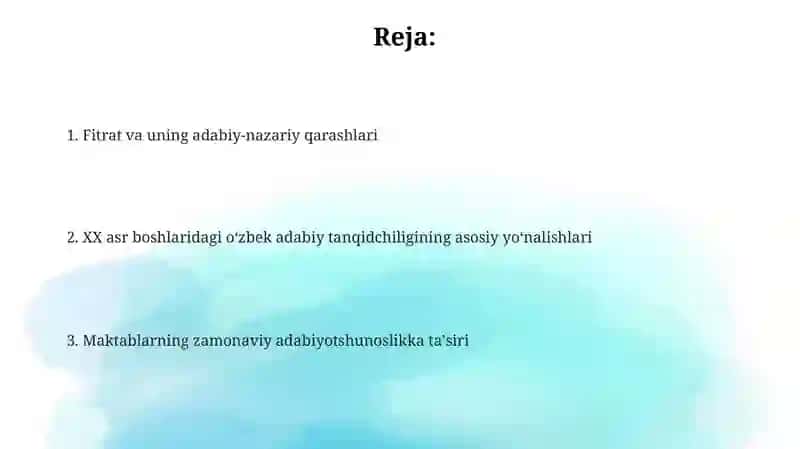 O'zbek adabiy tanqidi danazariy maktablar 2